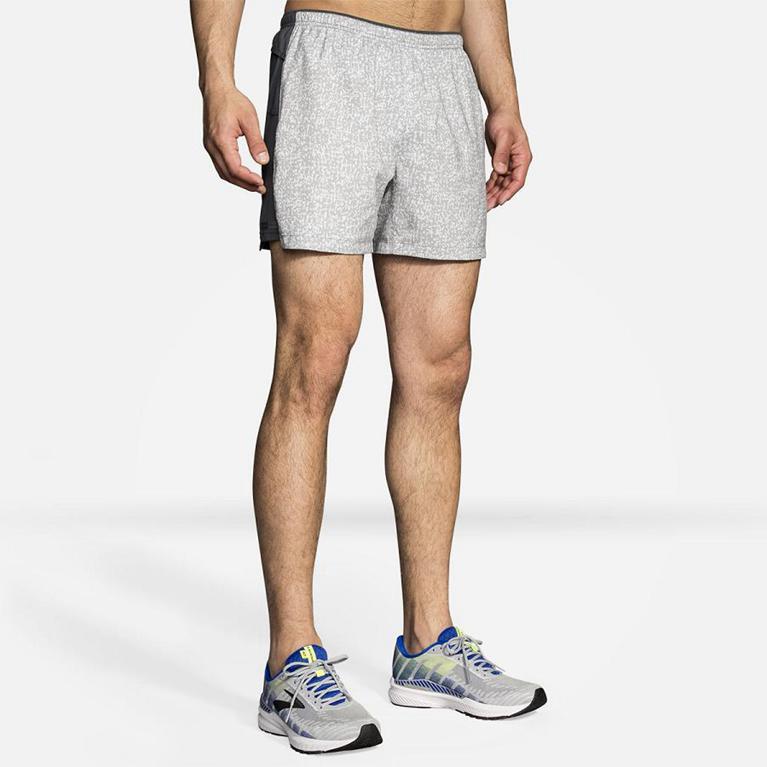 Brooks Men's Sherpa 5 Running Shorts - White (GLQE47132)